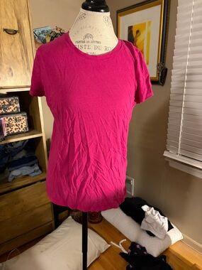 GAP Favorite Tee Bright Pink Women’s Short Sleeve Crewneck Top - Large